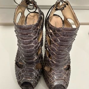 Alexandre Birman Gray Cage Heels